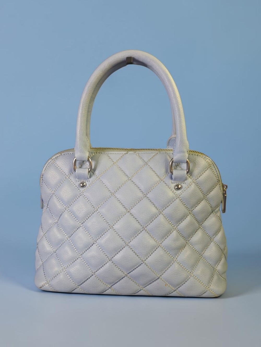 Charming Charlie Light Blue Dome Satchel Bag